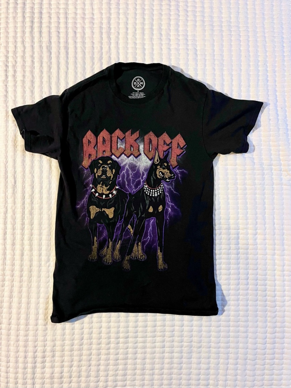 Doberman Graphic Tee Black T Shirt Women’s Small Edgy Grunge Streetwear